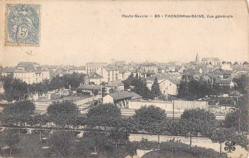 Carte postale ancienne Thonon Les Bains - Vue Generale à Thonon-les-Bains