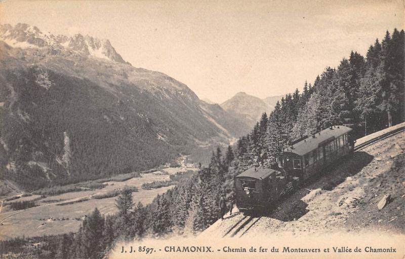Carte postale ancienne Chamonix - Chemin De Fer Du Montenvers Et Vallee De Chamonix - Train