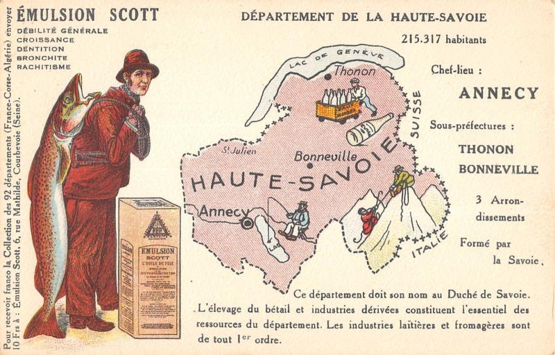 Carte postale ancienne Cpa Representant Le Departement De La Haute Savoie - Publicite