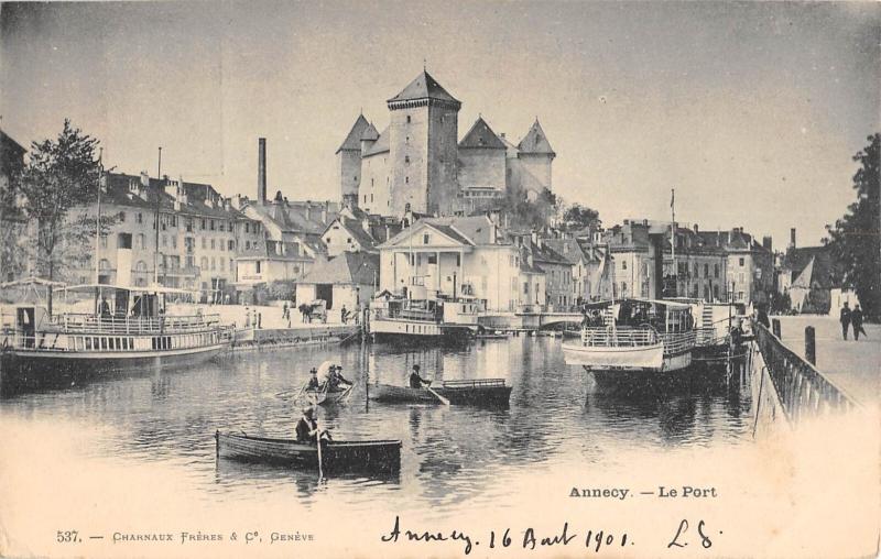 Carte postale ancienne Annecy - Le Port à Annecy