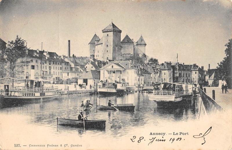 Carte postale ancienne Annecy - Le Port à Annecy
