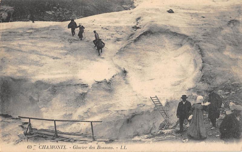 Carte postale ancienne Chamonix - Glacier Des Bossons