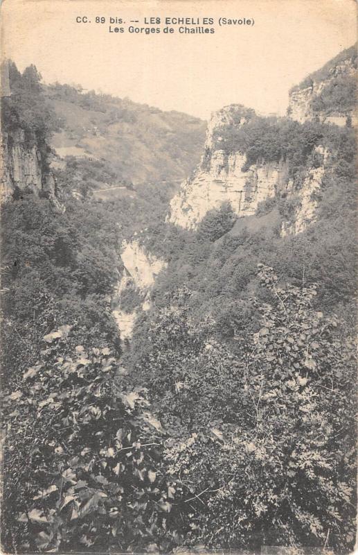 Carte postale ancienne Les Echelles - Les Gorges De Chailles aux Échelles