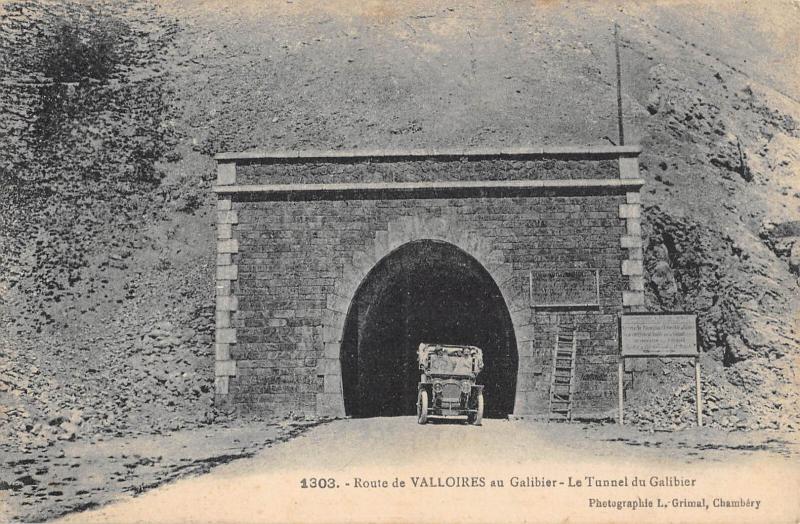 Carte postale ancienne Route De Valloires Au Galibier - Le Tunnel Du Galibier à Valloire