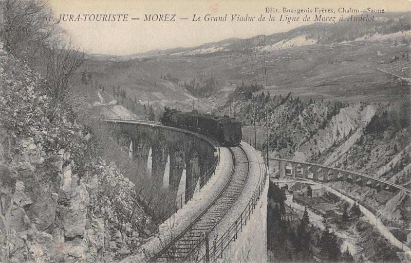 Carte postale ancienne Jura Touriste - Morez - Le Grand Viaduc De La Ligne - Morez A Andelot