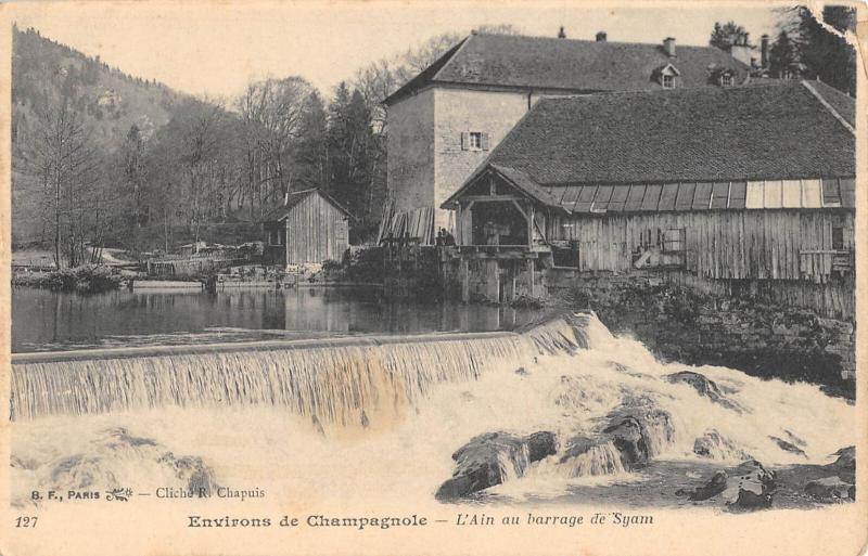 Carte postale ancienne Environs De Champagnole - L'Ain Au Barrage De Syam à Champagnole