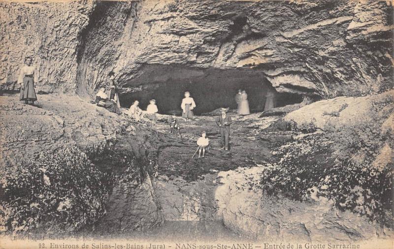 Carte postale ancienne Environs De Salins Les Bains - Grotte Sarrazine - Nans Sous Sainte-Anne à Salins-les-Bains