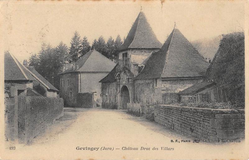 Carte postale ancienne Gevingey - Chateau Droz Des Villars à Gevingey