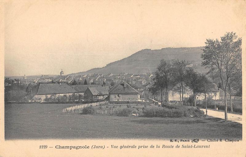 Carte postale ancienne Champagnole - Vue Generale Prise De La Route De Saint Laurent à Champagnole