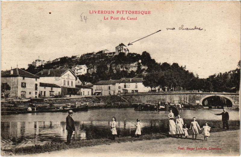 Carte postale ancienne Liverdun Port du Canal à Liverdun