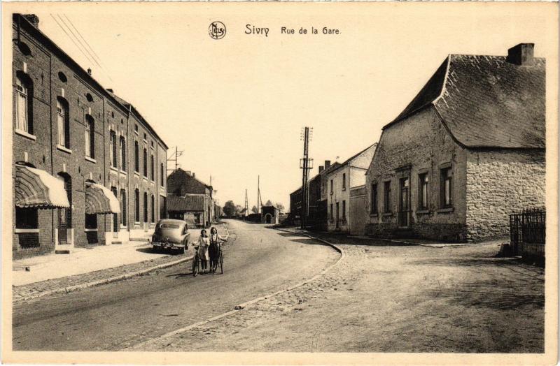 Carte postale ancienne Sivry Rue de la Gare à Sivry