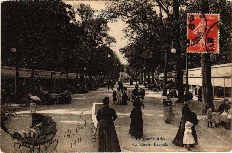 Carte postale ancienne Nancy Cours Leopold grande allee à Nancy