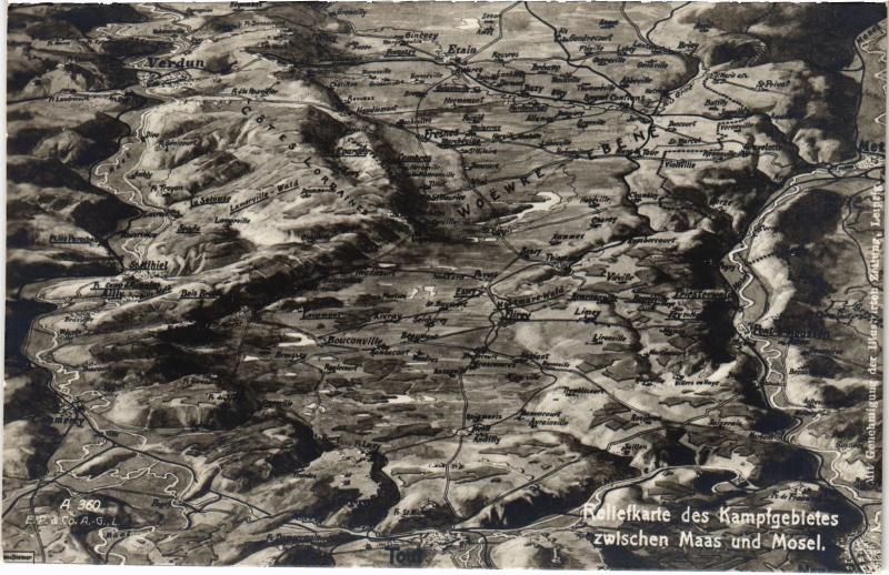 Carte postale ancienne Reliefkarte