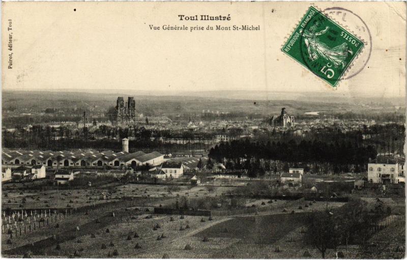 Carte postale ancienne Toul vue generale