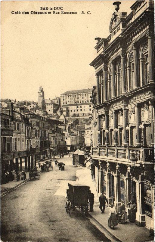 Carte postale ancienne Bar le Duc Cafe des Oiseaux