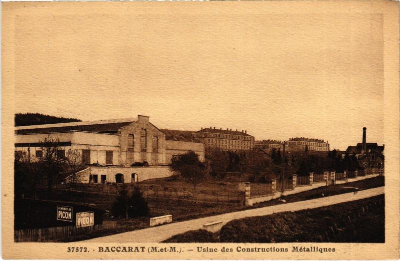 Carte postale ancienne Baccarat Usine des Constructions Metalliques à Baccarat