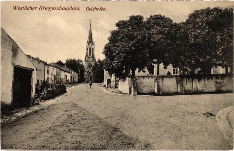 Carte postale ancienne Geishofen Westlicher Kriegsschauplatz