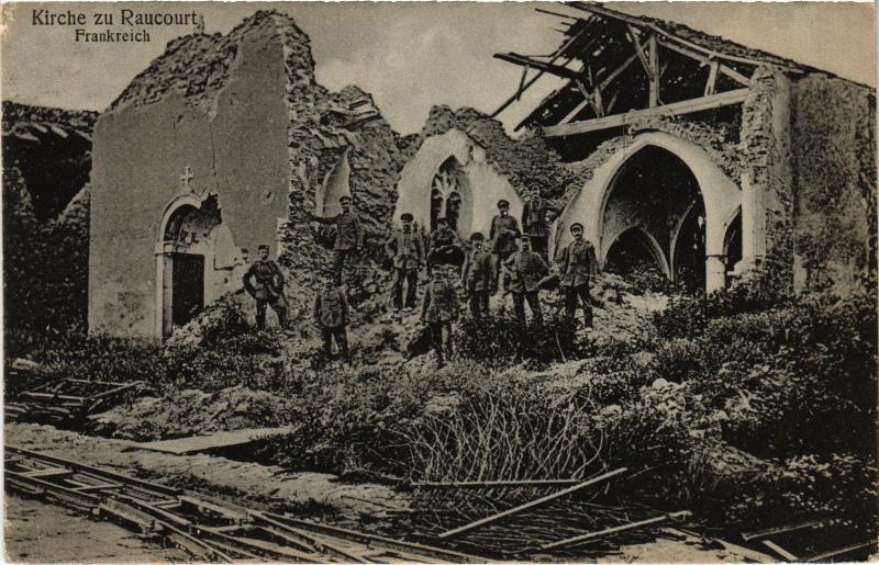 Carte postale ancienne Raucourt Kirche à Raucourt