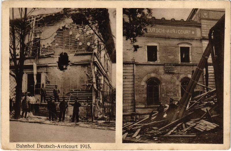 Carte postale ancienne Avricourt Bahnhof à Avricourt