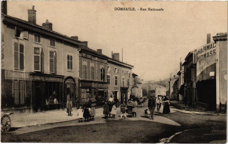 Carte postale ancienne Dombasle Rue Nationale