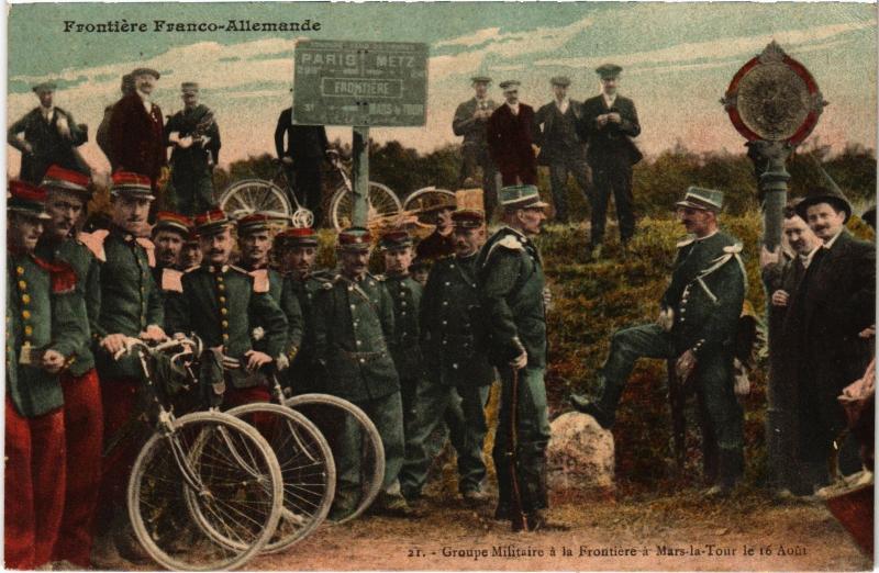 Carte postale ancienne Mars la Tour Groupe militaire à Mars-la-Tour
