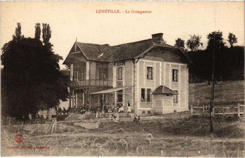 Carte postale ancienne Luneville la Guinguette