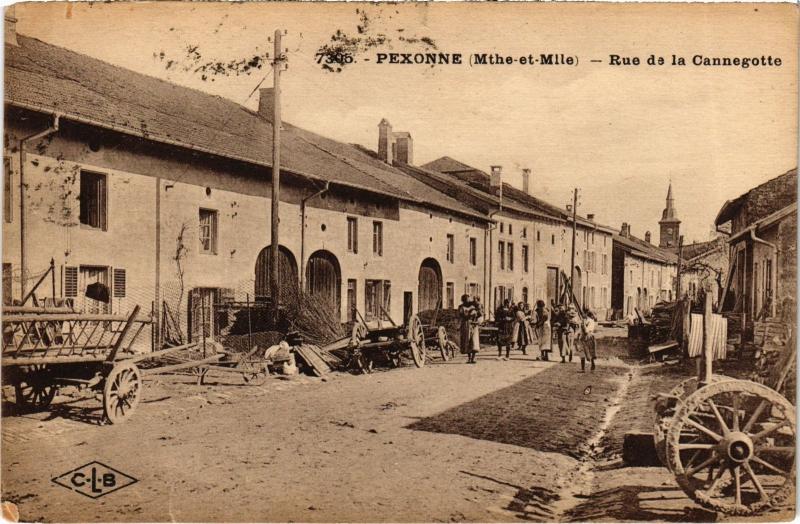Carte postale ancienne Pexonne Rue de la Cannegotte à Pexonne