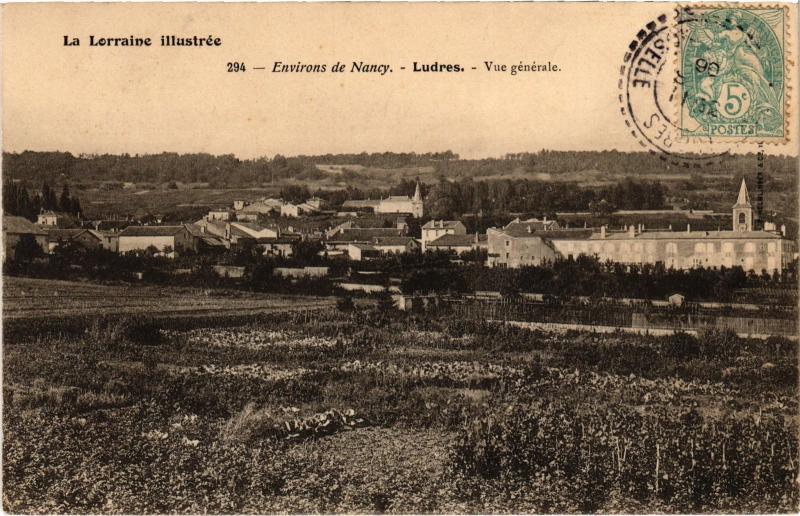 Carte postale ancienne Ludres vue generale à Ludres