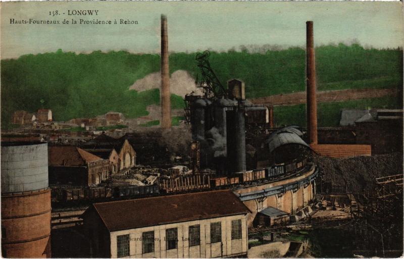 Carte postale ancienne Longwy Hauts Fourneaux à Longwy