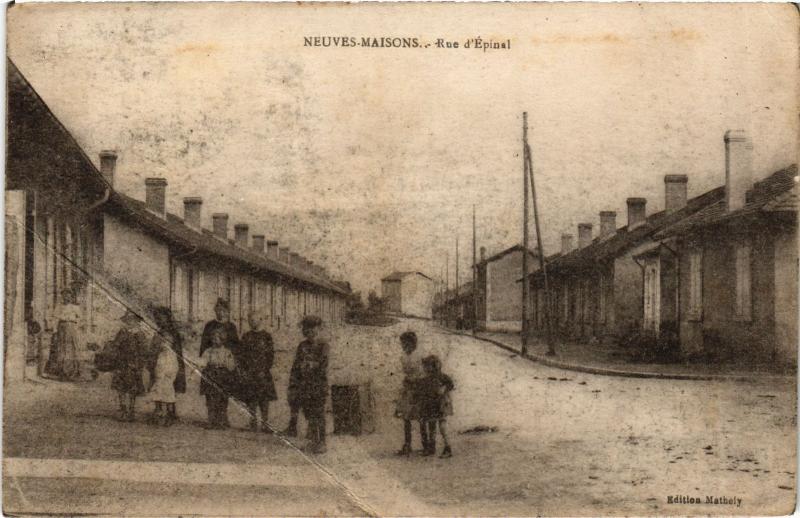 Carte postale ancienne Neues Maisons Rue d'Epinal