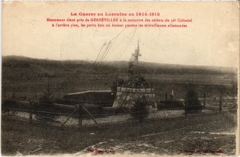 Carte postale ancienne Gerbeviller Monument des Soldats