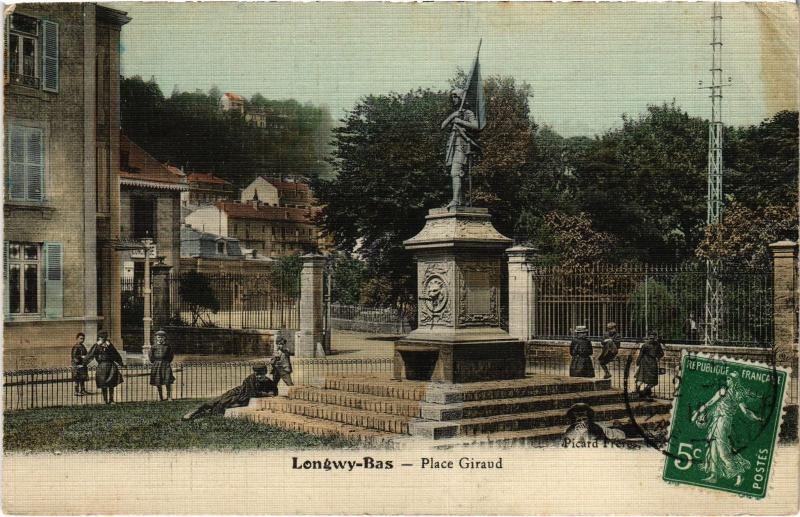 Carte postale ancienne Longwy Place Giraud à Longwy