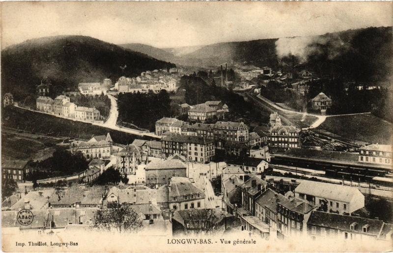 Carte postale ancienne Longwy vue generale à Longwy