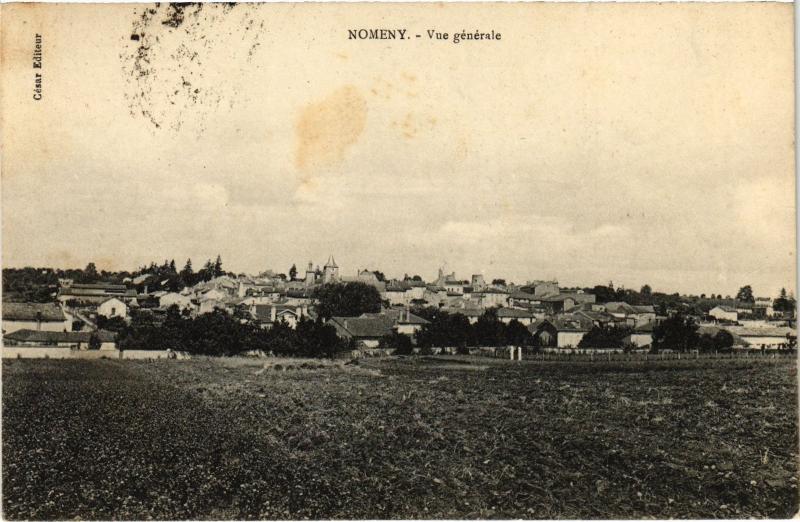 Carte postale ancienne Nomeny vue generale à Nomeny