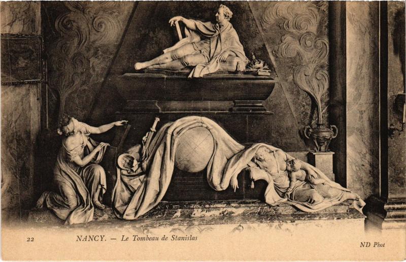 Carte postale ancienne Nancy Tombeau de Stanislas à Nancy
