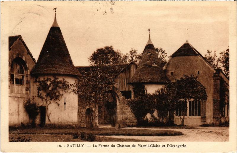 Carte postale ancienne Batilly Ferme du Chateau de Mesnil Glaise à Batilly