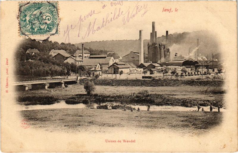 Carte postale ancienne Joeuf Usines de Wendel à Joeuf