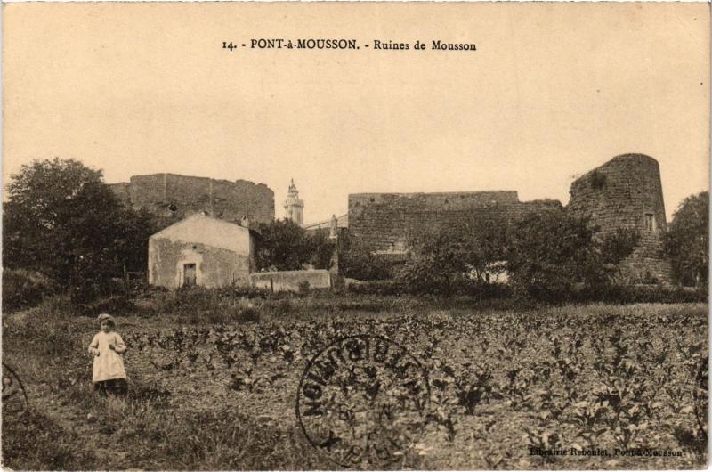 Carte postale ancienne Pont a Mousson Ruines de Mousson à Mousson
