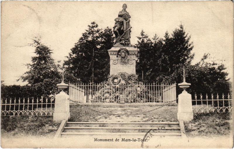 Carte postale ancienne Mars la Tour Monument à Mars-la-Tour