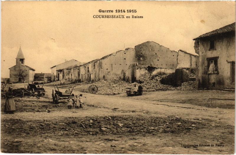 Carte postale ancienne Courbesseaux en ruines à Courbesseaux