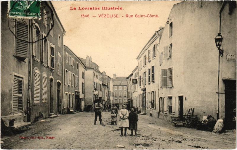 Carte postale ancienne Vezelise Rue Saint-Come