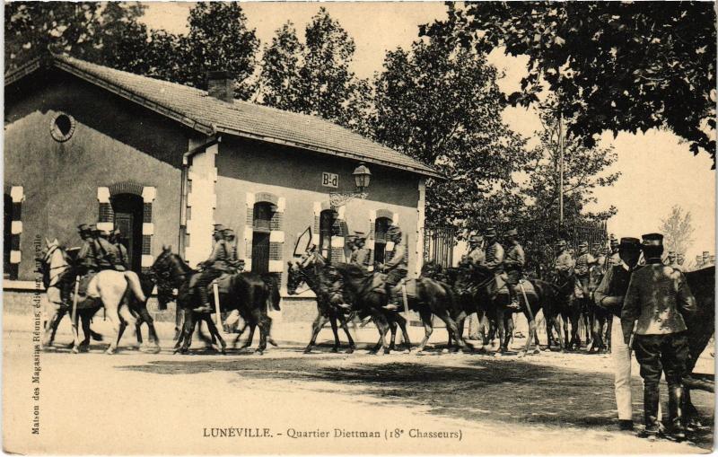 Carte postale ancienne Luneville Quartier Diettman