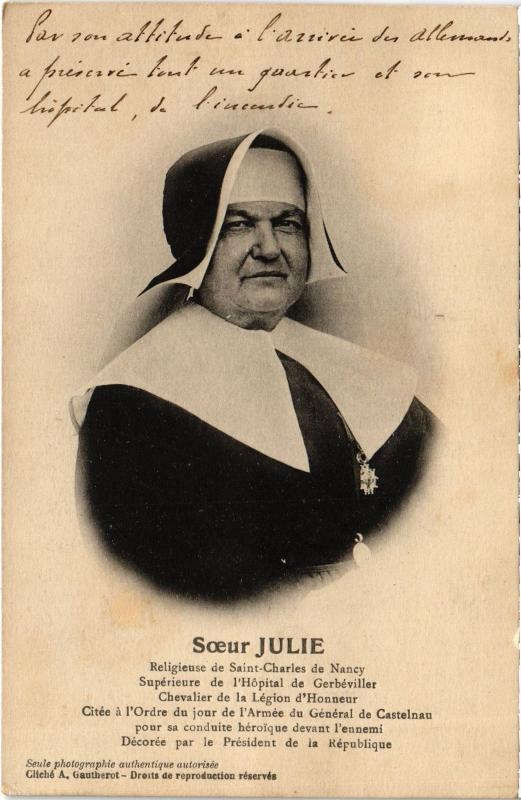 Carte postale ancienne Soeur Julie