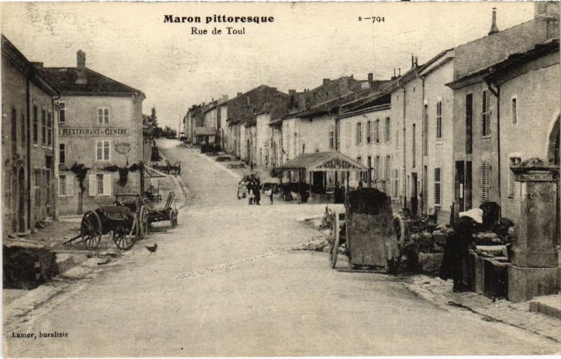 Carte postale ancienne Maron Rue de Toul à Maron
