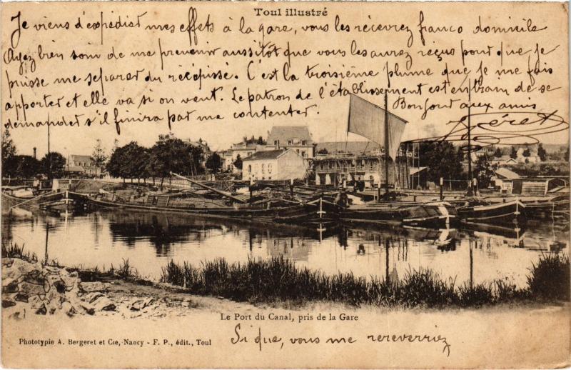 Carte postale ancienne Toul Port du Canal