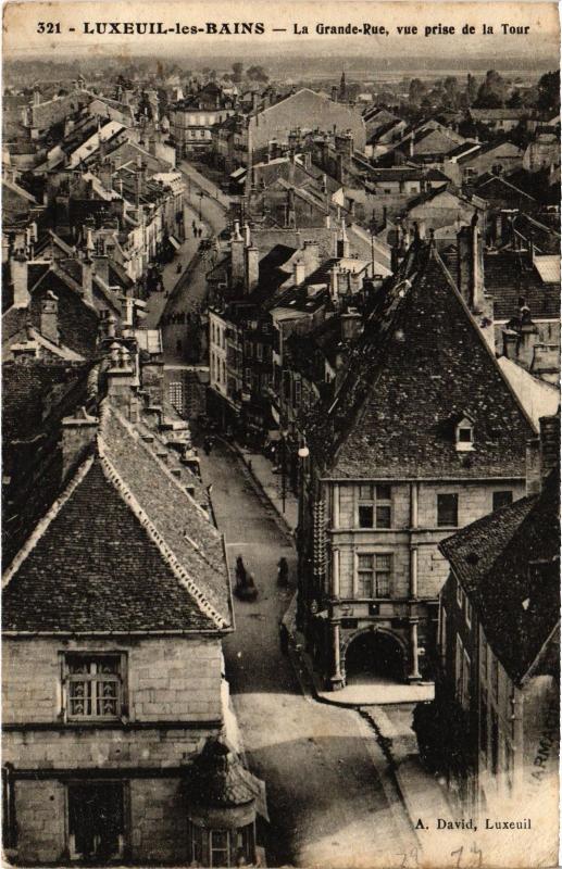 Carte postale ancienne Luxeuil Grande Rue