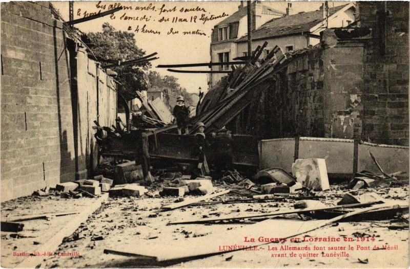 Carte postale ancienne Luneville les allemands