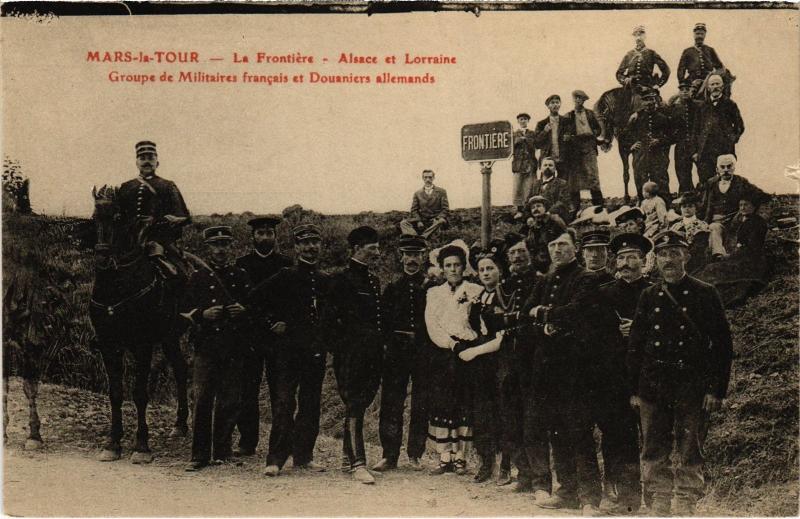 Carte postale ancienne Mars la Tour la frontiere à Mars-la-Tour