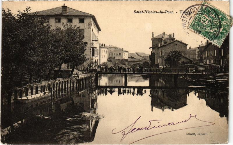 Carte postale ancienne St Nicolas du Port Tissage