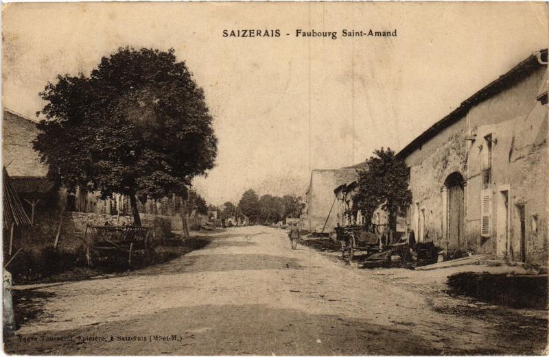 Carte postale ancienne Saizerais Faubourg Saint-Amand à Saizerais